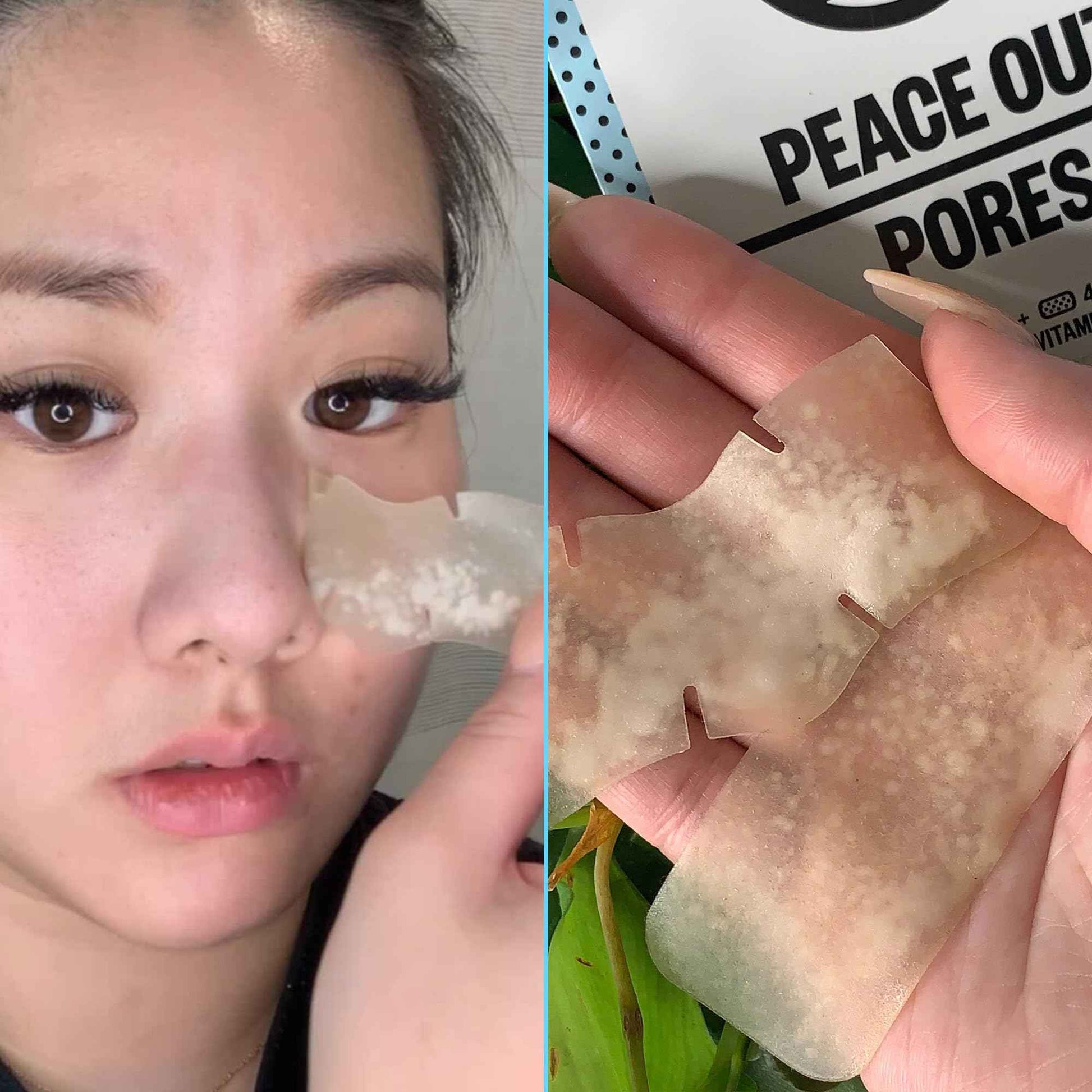 PEACE OUT Skincare Pore Minimizing Strips, Hydrocolloid Pore-Refining Nose and Face Strips with Retinol & Vitamin A to Shrink Enlarged Pores and Remove Blackheads (4 pore and 4 nose strips)