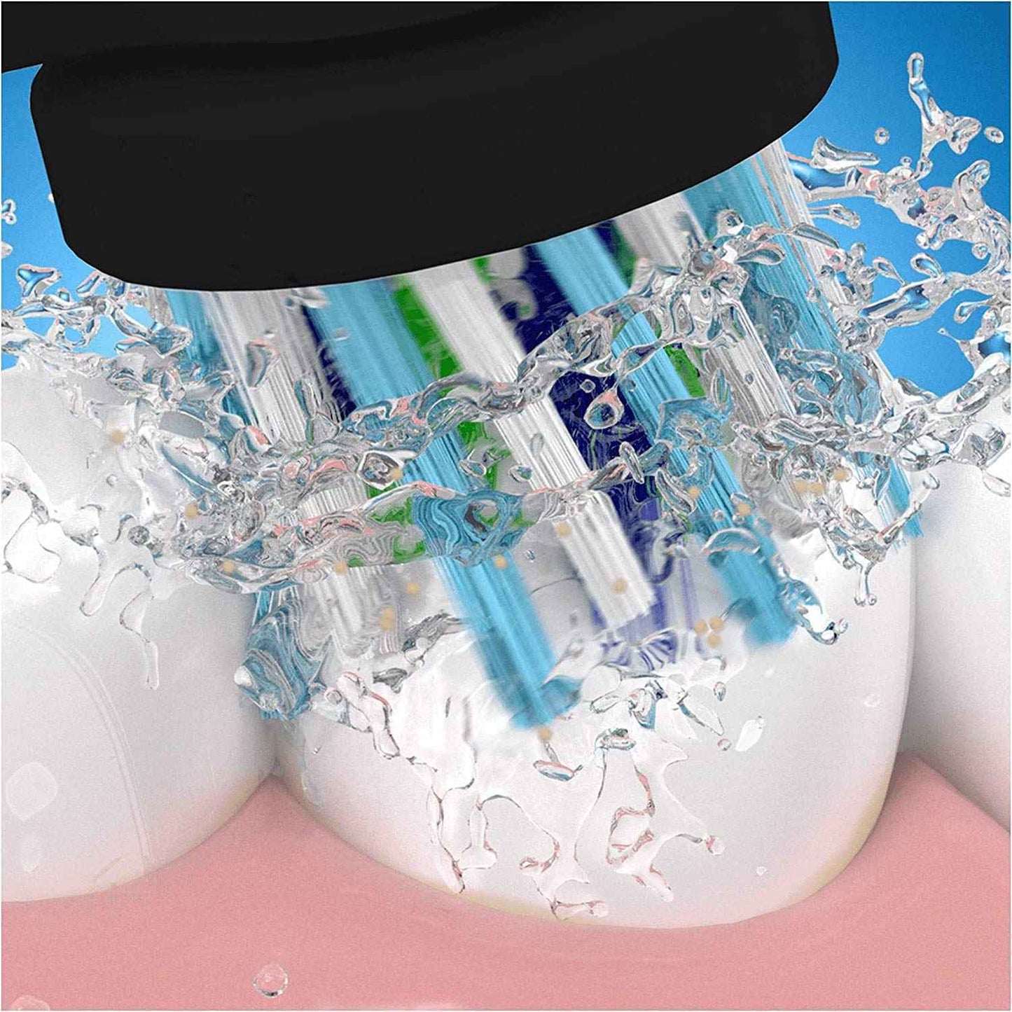 Oral-B Genuine CrossAction Replacement Black Toothbrush Heads, Refills for Electric Toothbrush, Angled Bristles for up to 100 Percent More Plaque Removal, Pack of 4