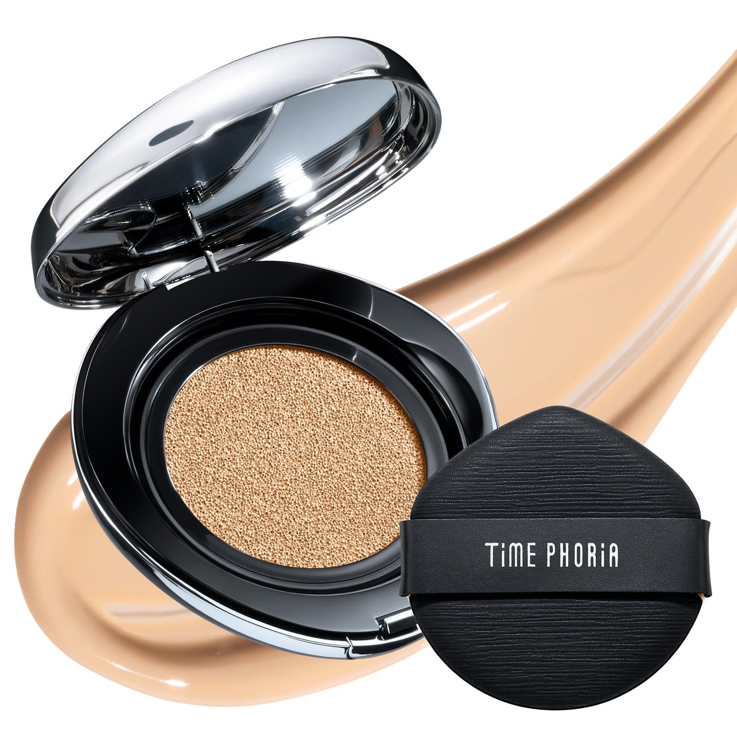 TIMEPHORIA Timeless Lumina Matte Cover Cushion Foundation -03 Fawn, Full Coverage Air Cushion, Lightweight & Natural Flawless Matte Finish, 12H Oil Control, Long-Lasting, Waterproof, Sweatproof