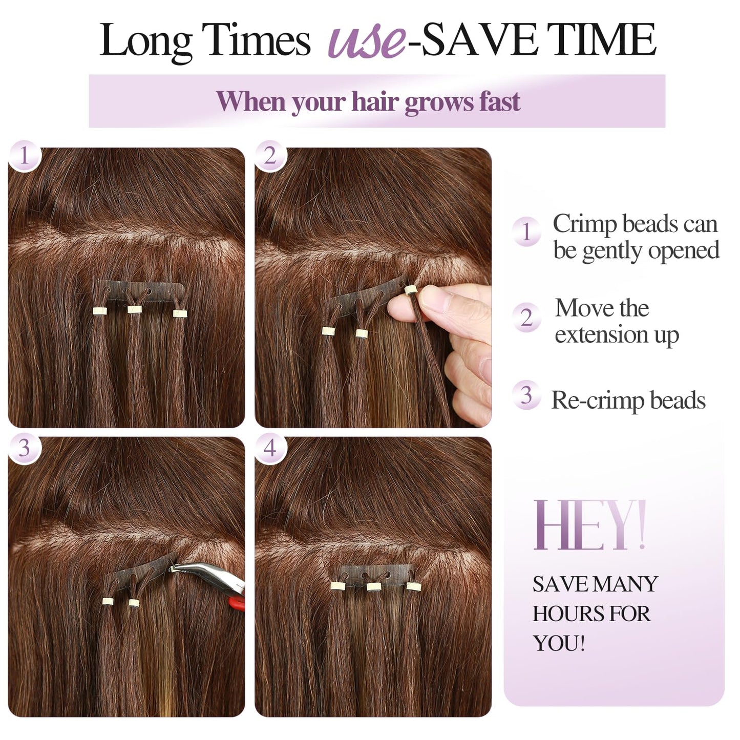 FANCEE OVO Hair Extensions Remy Human Hair PU Holes Wefts with Micro Beads Highlight Honey Blonde Volume Upgrade Butterfly Seamless Weft Invisible Beaded Hair Extension with Tools(40g 20Pcs, 14 Inch)