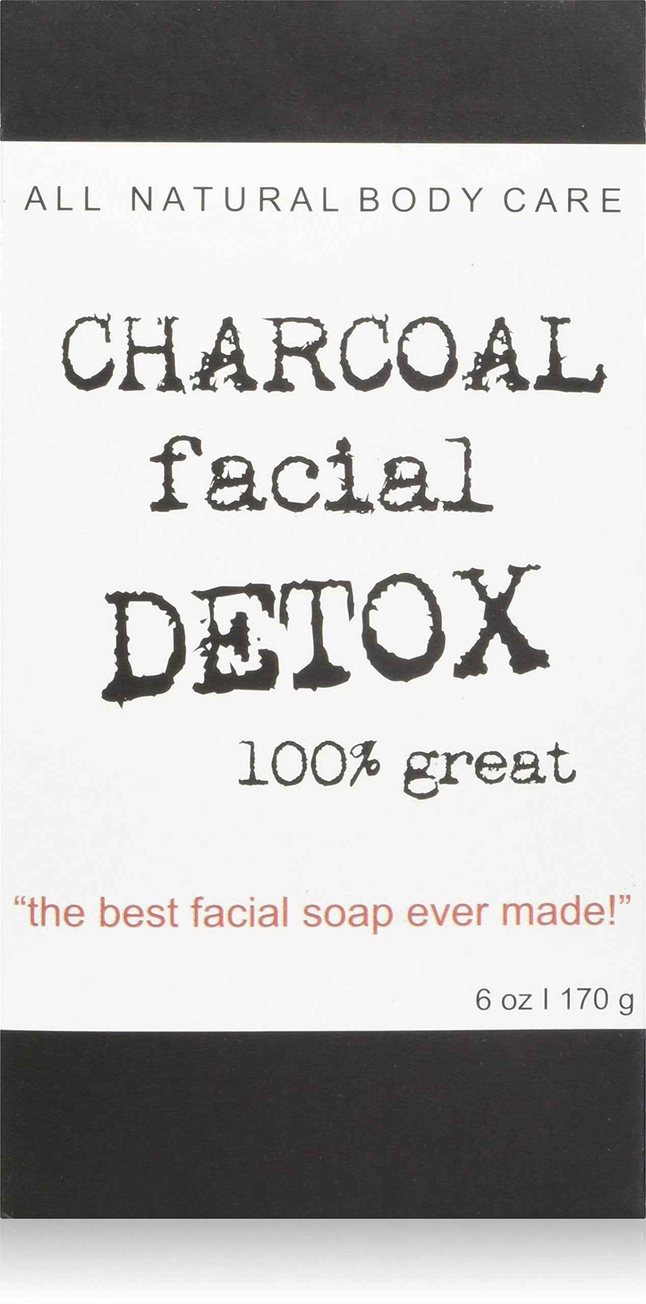 Destiny Boutique Charcoal Facial Soap DETOX,6 Ounce (Pack of 2)