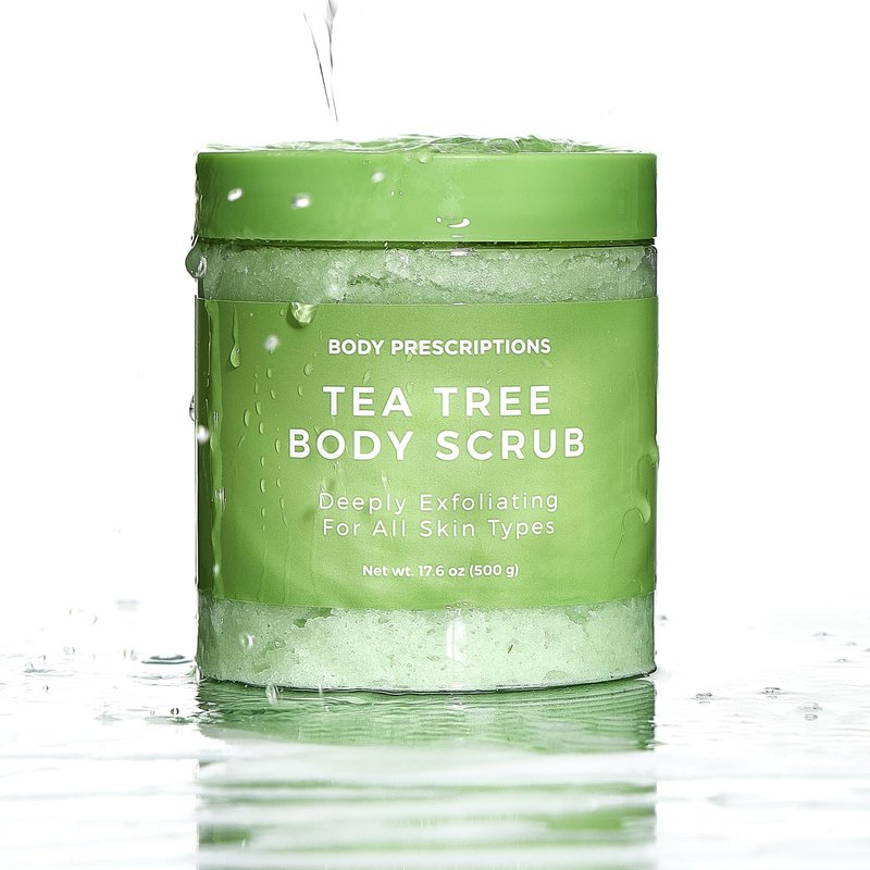 Body Prescription Deep Exfoliating Body Scrub - Cruelty-Free Formula for All Skin Types, 17.64 Ounce (Pack of 2), Tea Tree