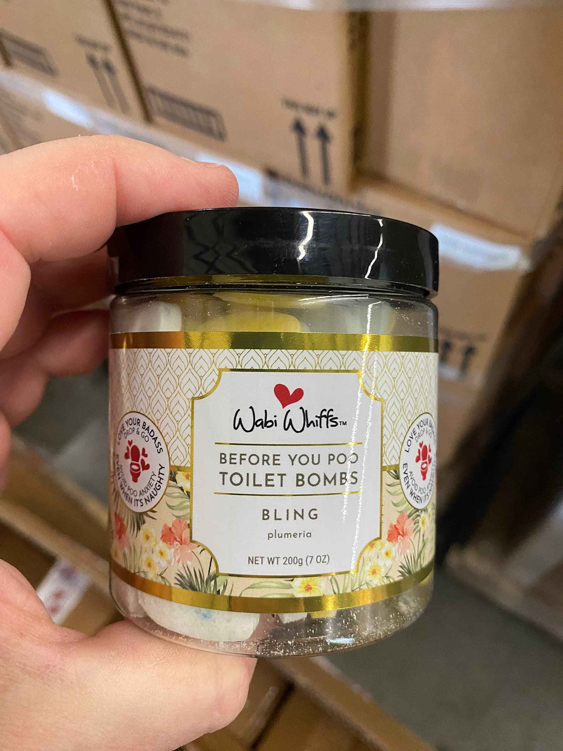 Wabi Whiffs Fizzing Toilet Bombs – Bling | Natural Bathroom Deodorizer | Odor Eliminator Tablets for Freshness & Cleanliness | Eco-Friendly Septic Safe Tablets | 60 Count |