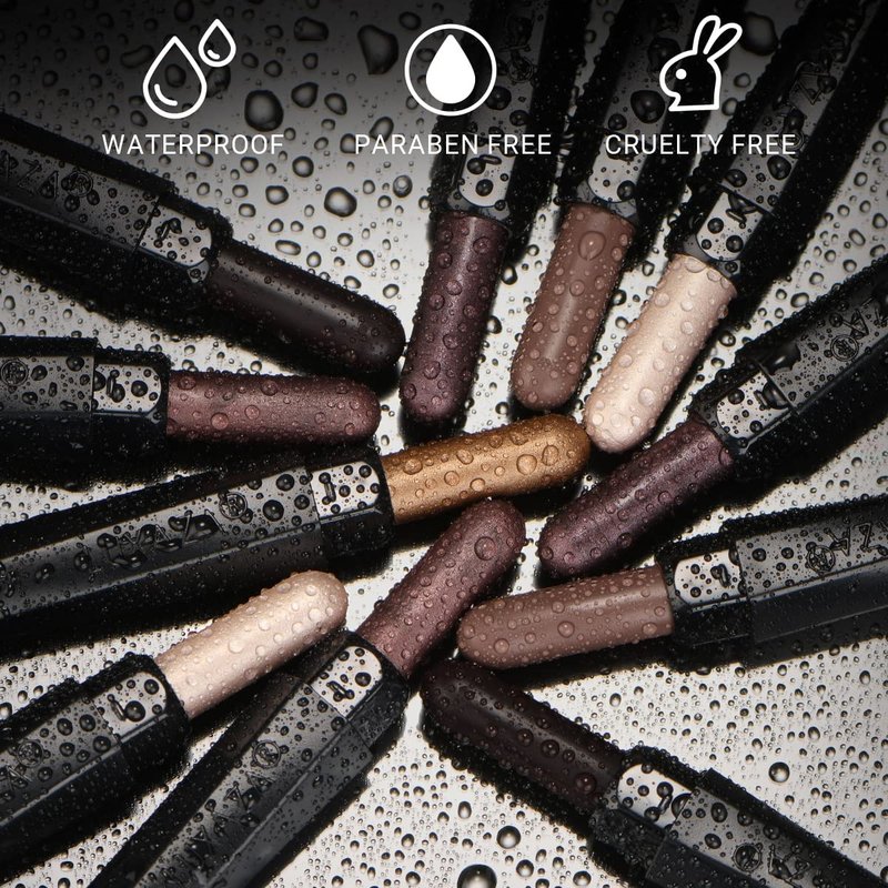 Eyeshadow Stick Makeup Set - 6PCS Dark Brown Shimmer Pencils for Long-Lasting Metallic Eye Looks | A02-Taupe Mauve