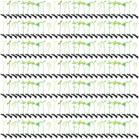 Tigeen 200 Pcs Rave Sprouts Bean Sprout Funny Hair Clips Mixed Style Plant Hairpins Hair Accessories for Home Party Irish (Fresh Style)