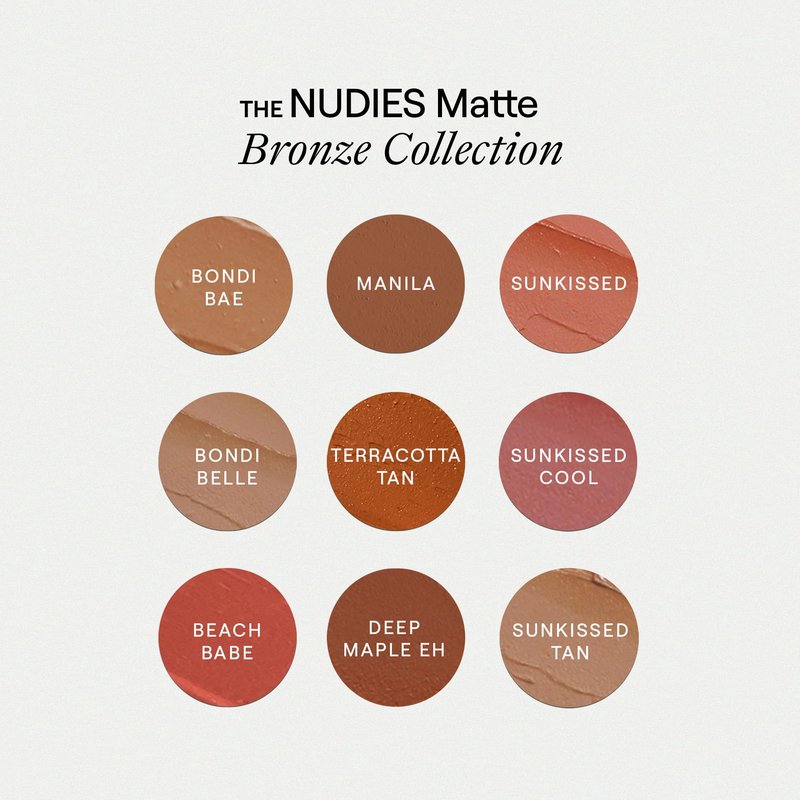 Nudestix Nudies Bronze All Over Matte Bronzing Stick – 3-in-1 Cream Bronzer for Cheeks, Eyes & Lips with Built-In Brush | Natural Contour & Sun-Kissed Glow | Vegan, Long-Wear Makeup (Terracotta Tan)