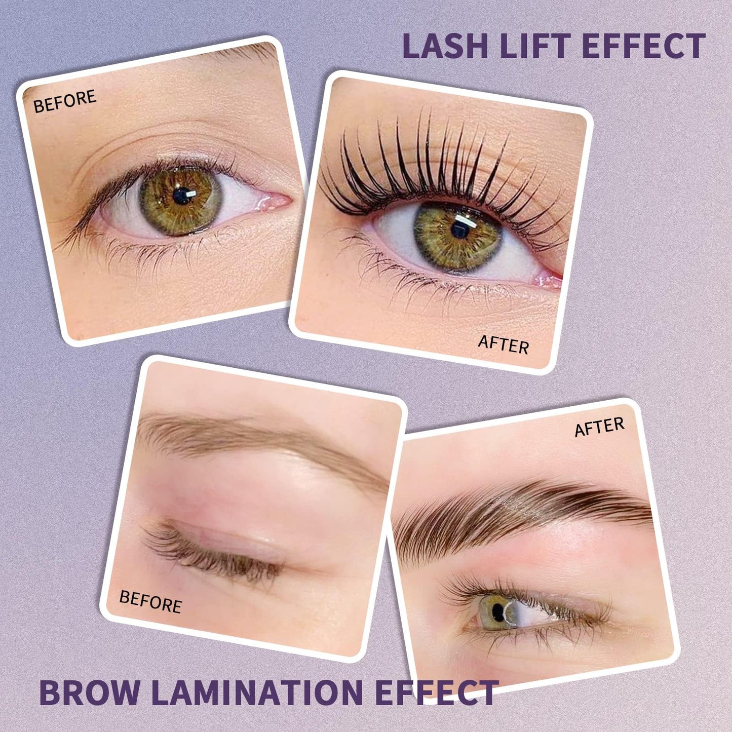 Libeauty Lash Lift Kit & Brow Lamination, Korean Made Eyelash Perming Lotion for Home Salon, Professional DIY Curling Starter Set with Strong Glue & Individual Sachets, 20 Pcs