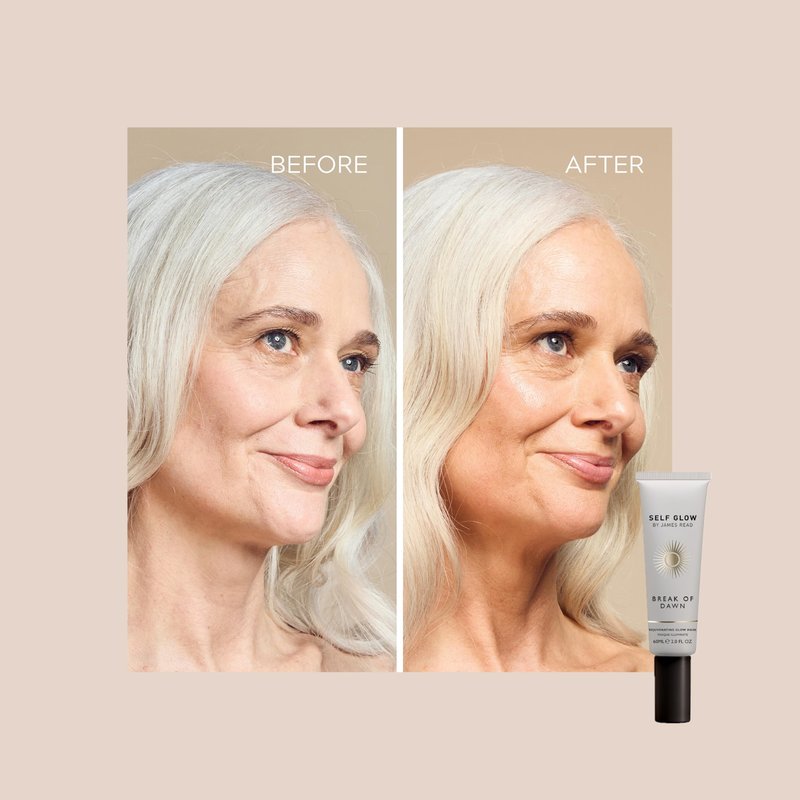 Self Glow by James Read - Break of Dawn Rejuvenating Glow Mask | Hyaluronic Acid, Squalane, Cacao Extract, Aloe, Vit E | Hydrate, Moisturize, Firm | Silicone + Drying Alcohol-Free (15mL | 0.5 fl oz)