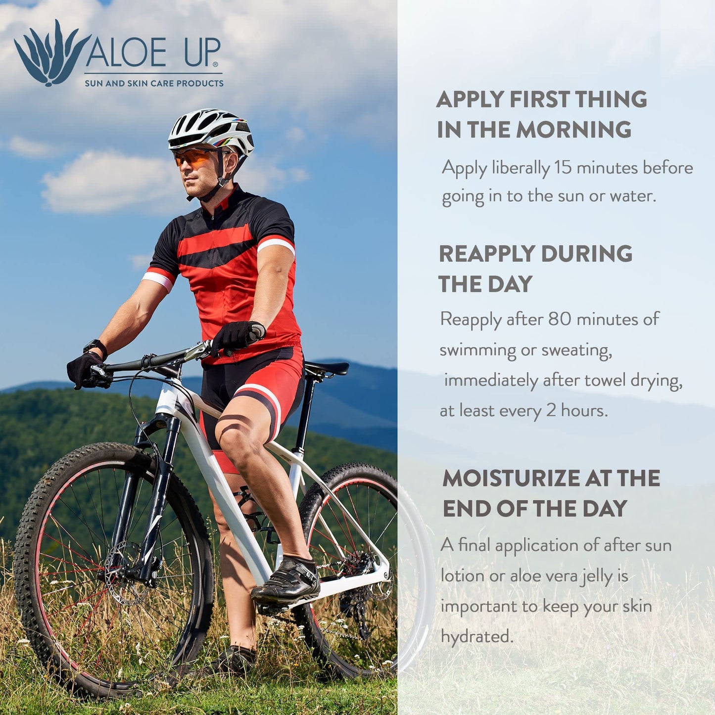 Aloe Up Sport Sunscreen Body Lotion SPF 30 – Broad Spectrum Sunblock with Hydrating Aloe Vera Gel – Non Greasy, No White Cast, Reef Friendly, Fragrance Free –