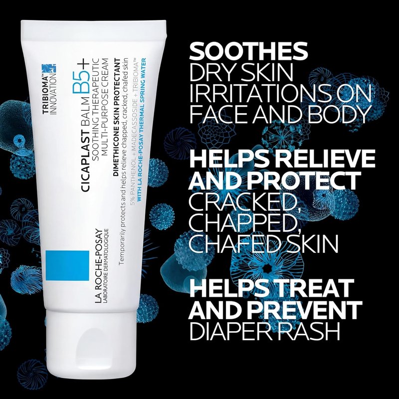 La Roche-Posay Cicaplast Balm B5 - Skin Barrier Repair Cream with Centella Asiatica & Shea Butter | Multi-Purpose Healing Ointment for Dry Skin