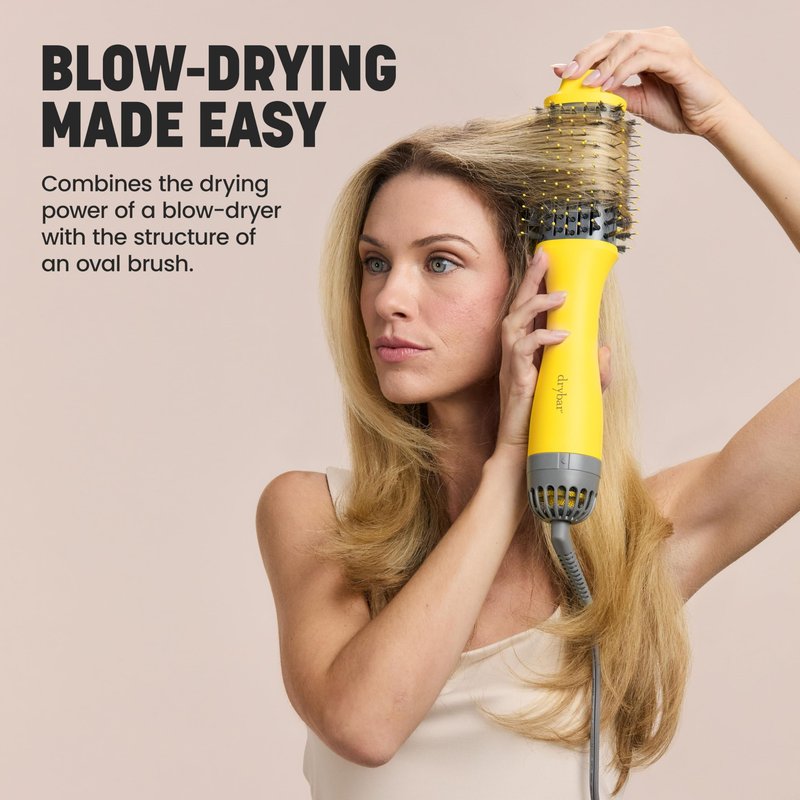 Drybar The Double Shot Oval Blow-Dryer Brush – Smooth, Shiny Hair with Volume and Less Frizz – Salon Styling Brush for Faster Blowouts