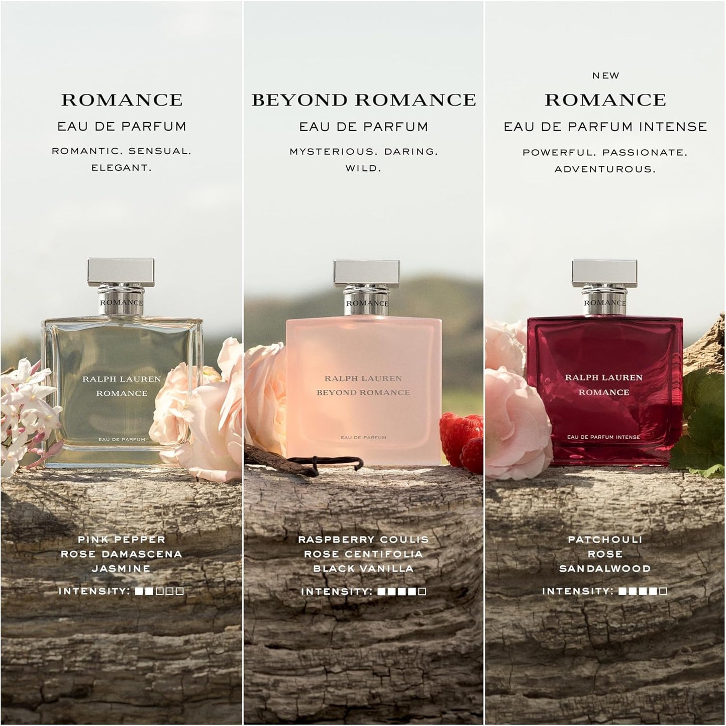 Ralph Lauren Romance Eau de Parfum - Women's Floral & Woody Perfume with Rose, Jasmine & Berries | Medium Intensity