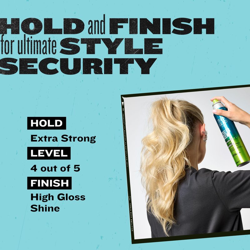 TIGI Bed Head Masterpiece Hairspray 2-Pack – Extra Strong Hold Hairspray, Frizz Control + Shine, Tropical Scent, 10.3 Oz Ea