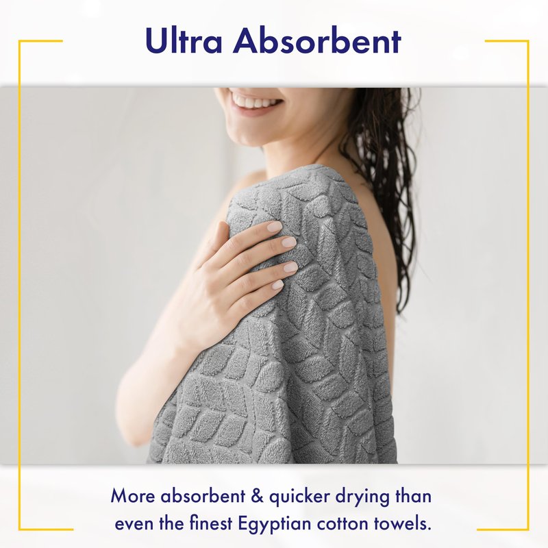 Alusa Home Ultra Soft & Stylish 700 GSM Luxury Washcloth Set (6 Piece - 13 x 13 in.) - 100% Zero-Twist, Long-Staple Cotton - Remarkably Absorbent Washcloths (Pewter Grey)