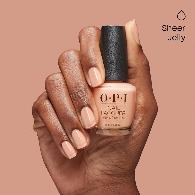 OPI Nail Lacquer Pearl-Clutching Behavior | Semi-sheer Soft Pink Crème Chip Resistant Nail Polish | Make 'Em Jelly! Collection | Summer 2025