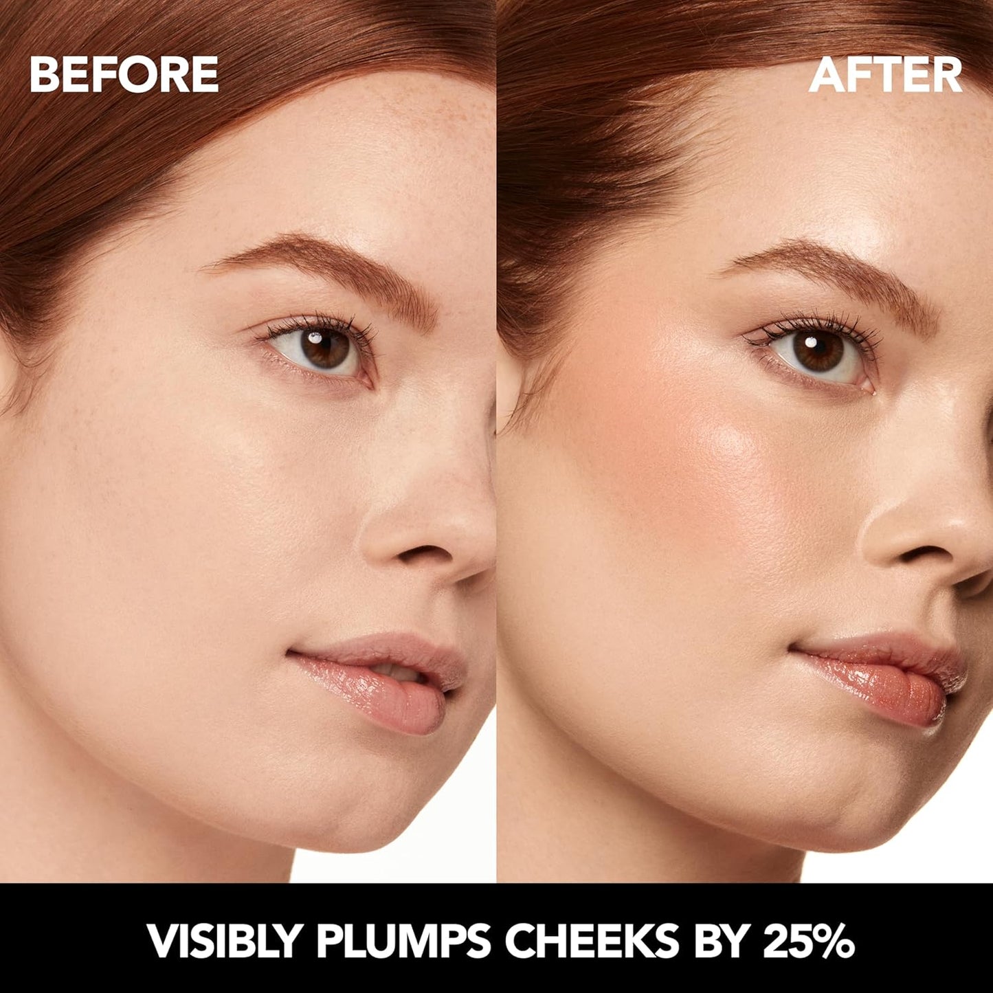 Buxom Plump Shot Blush - Peptide-Infused Cream-to-Powder, Lightweight Matte Finish | Buildable Medium Color