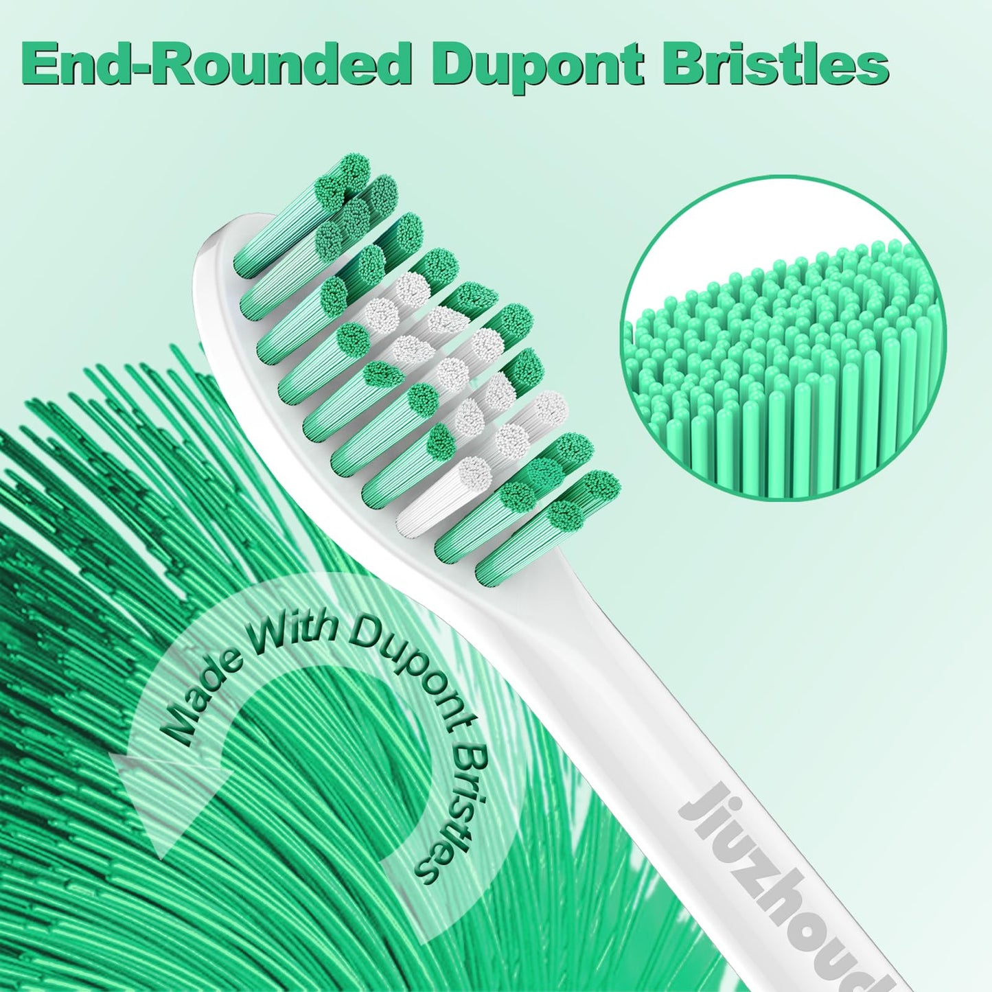 Jiuzhoudeal Replacement Toothbrush Heads for Philips Sonicare E-Series, Compatible with Sonicare Essence, Elite, Advance, CleanCare Screw-on Electric Toothbrush HX7022/66, 6 Pack