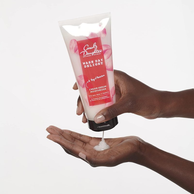 Wash Day Delight Cream Serum for Curly Hair - Anti-Frizz Moisturizer with Rose Water & Glycerin | 6.8 Fl Oz