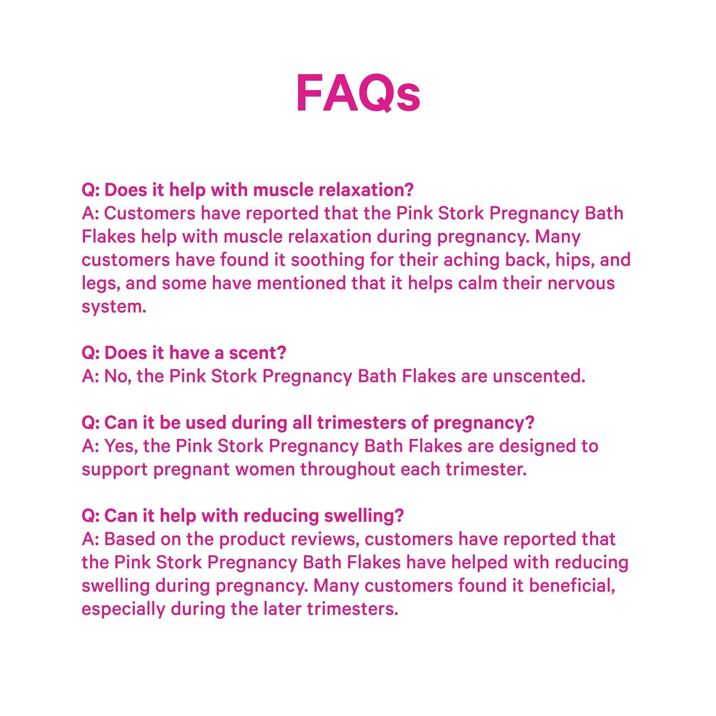 Pink Stork Pregnancy Bath Soak – Unscented Magnesium Flakes for Bath or Foot Soak – Pure Dead Sea Salt – Relief for Pregnancy Aches, Swollen Feet, and Stress – Clean, Fragrance-Free – 2 lb