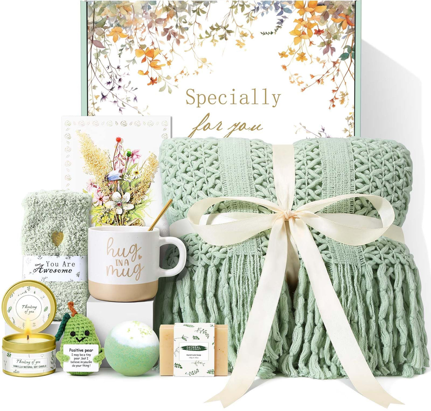 Birthday Gifts for Women Self Care Spa Gift Baskets for Women, Get Well Soon Gift Baskets Thinking of You Relaxation Stress Relief Care Package