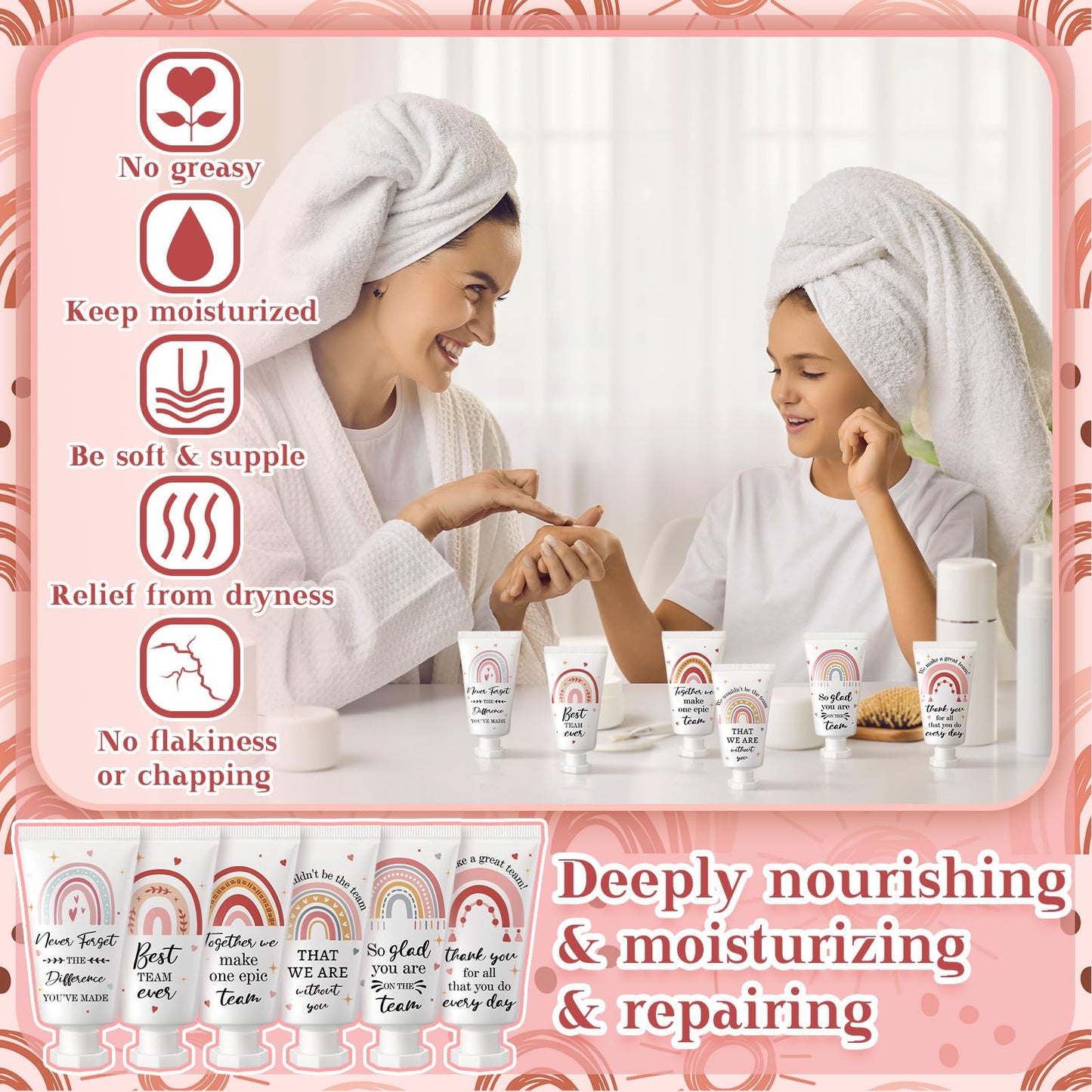 Sacubee 36 Pack American Teachers' Day Employee Appreciation Team Gifts Bulk Travel Size Hand Cream Inspirational Thank You Gifts Small Hand Lotions for Women Mothers Day Crna Nurse Employees Staff