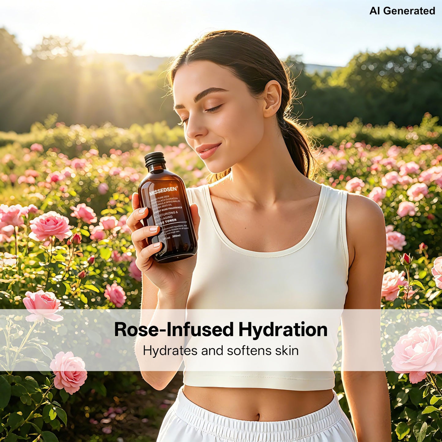 MISSEDSEN Rose Water Face Toner, Moisturizing & Anti-Aging for All Skin Types (13.5Fl oz)