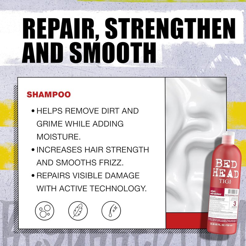 TIGI Bed Head Urban Antidotes Resurrection Conditioner - Intensive Moisture Repair for Severely Damaged Hair | 25.36 fl oz