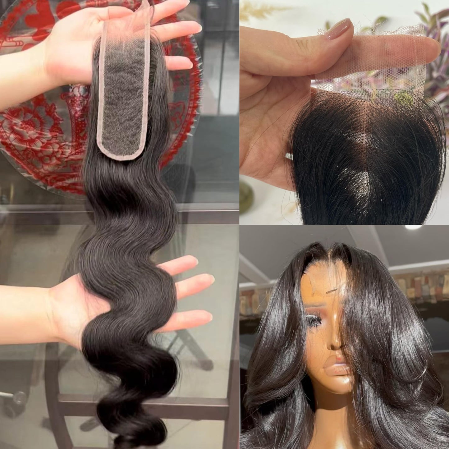 SKINLIKE Real HD Swiss Lace Closure Human Hair 2x6 Lace Closure with Clean Hairline Much More Density Full Cuticle Aligned Brazilian Human Hair Body Wave Style (14inch, HD BW 2x6 lace closure)