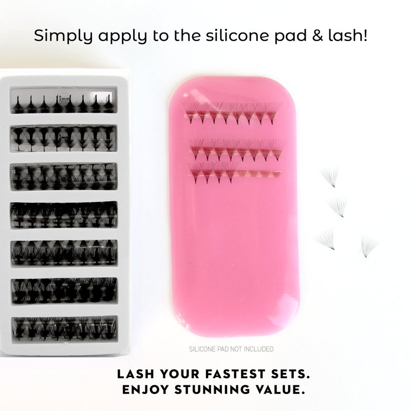 One V Salon Pro 6D Ultra-Speed Promade Fans, 1000 Premade Volume Lash Fans | C Curl | 0.07 | 8–14 mm Mixed Lengths | Thin Base, Quick Application Eyelash Extensions(Ultra 6D-0.07-C Curl)