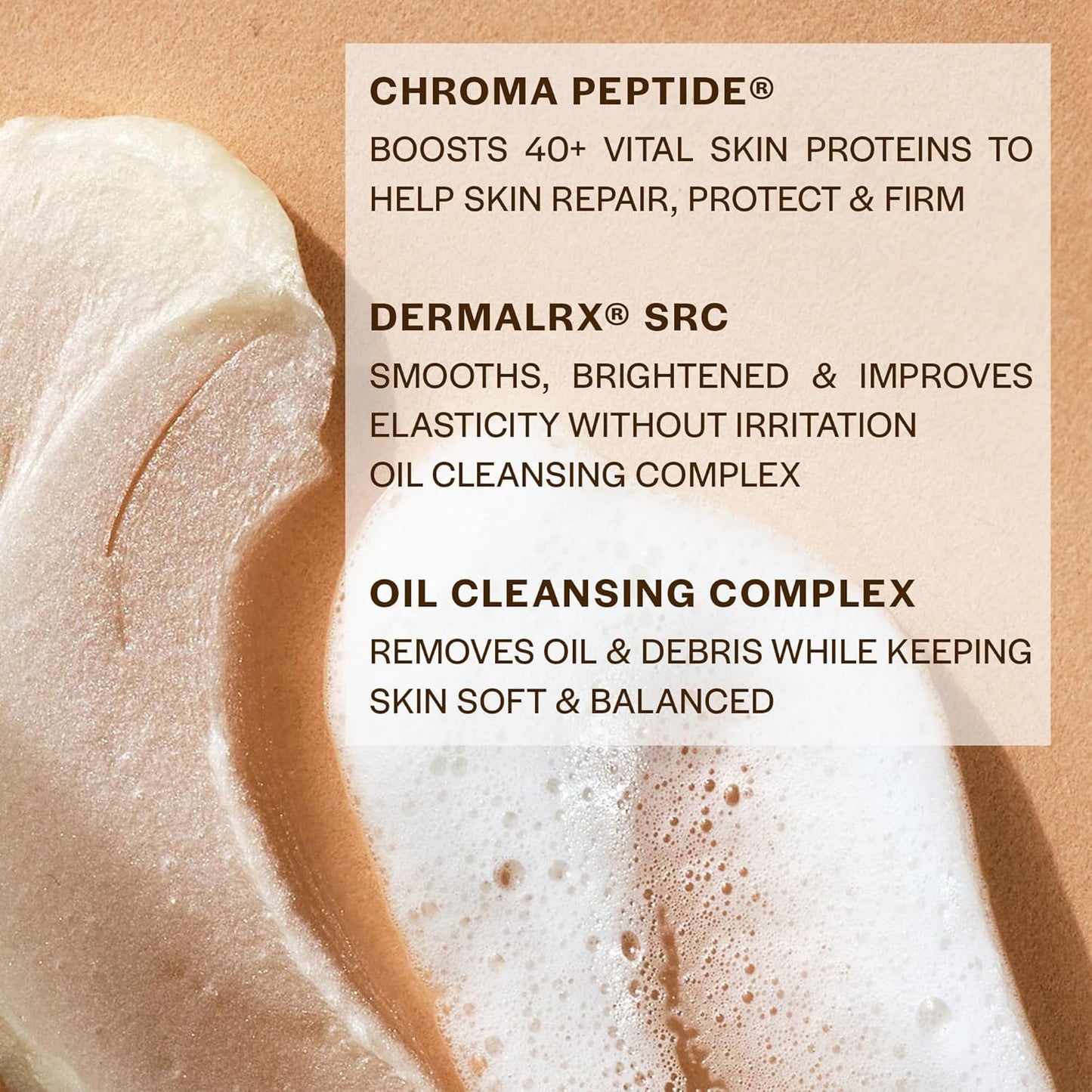 CHROMAT Detox Face Wash - Anti-Aging Facial Cleanser for Mature Skin | Gentle Exfoliating Peptide Formula - 90mL, Hydrating for Dry & Sensitive Skin