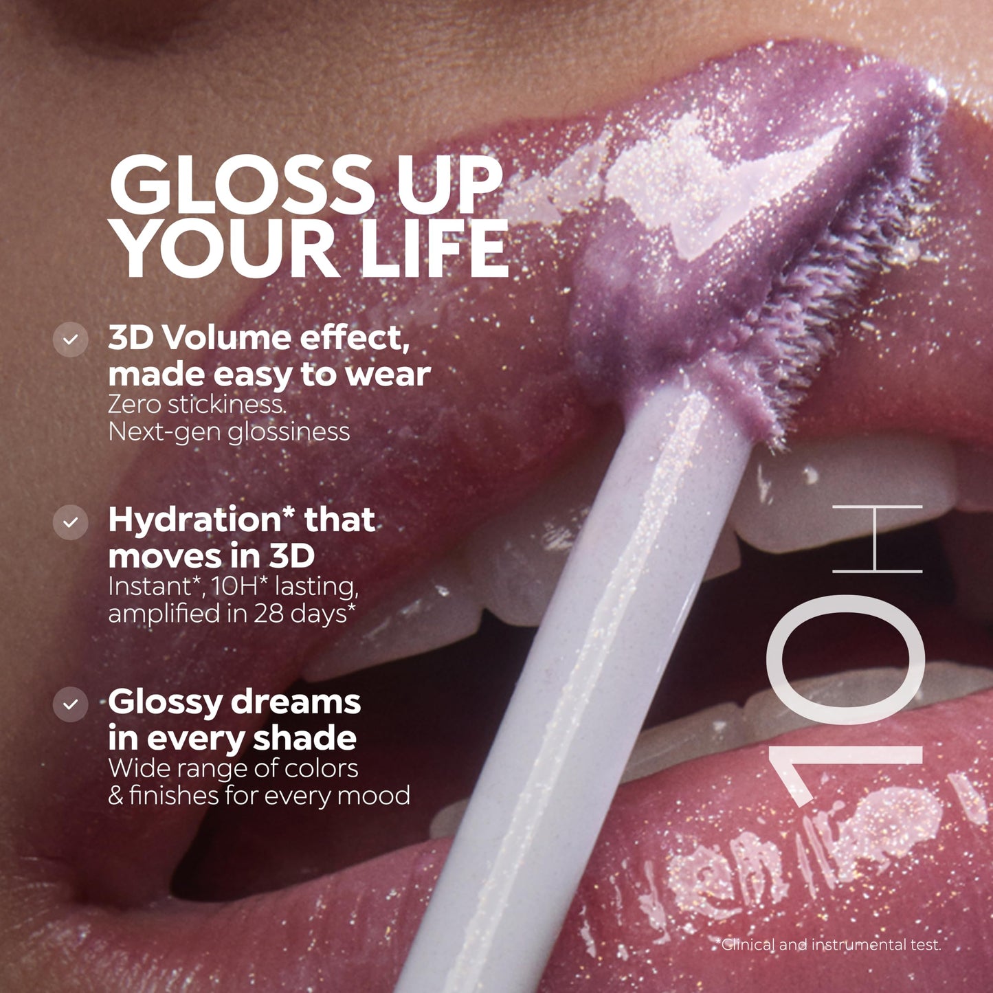 Kiko Milano 3D Hydra Lip Gloss – High Shine, Hydrating, Plumping, Non-Sticky, Moisturizing Lip Makeup – 22 Sparkling Red Garnet – 6.5ml