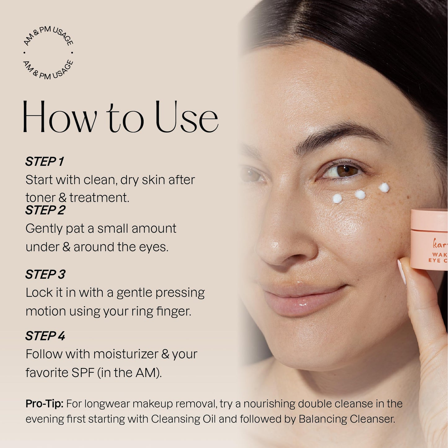 Karuna - Wake Up Eye Cream with Coffee Cherry & Tri-Peptides, Caffeine Eye Cream, Under Eye Brightener, Anti Aging Serum, Moisturizer for Puffiness, Boost Collagen for Fine Lines & Dark Circles, 15 ml