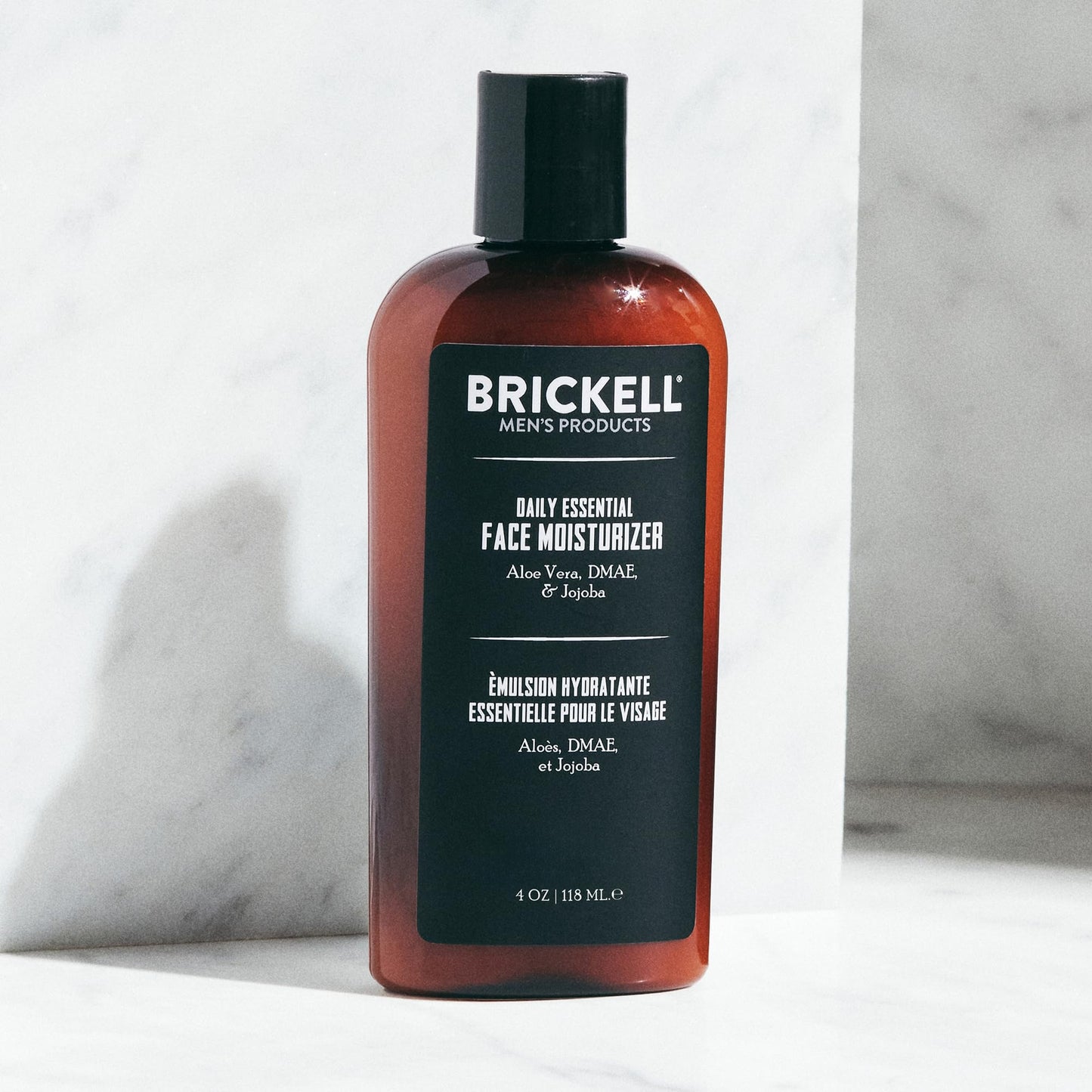 Brickell Men's Daily Essential Face Moisturizer for Men, Fast-Absorbing Face Lotion with Niacinamide, Green Tea, and Hyaluronic Acid, 4 Ounce, Unscented