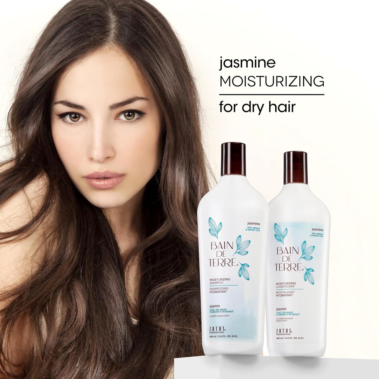 Jasmine Moisturizing Shampoo - Luxurious Hydration with Argan & Monoi Oils | Paraben-Free, Color-Safe, Vegan