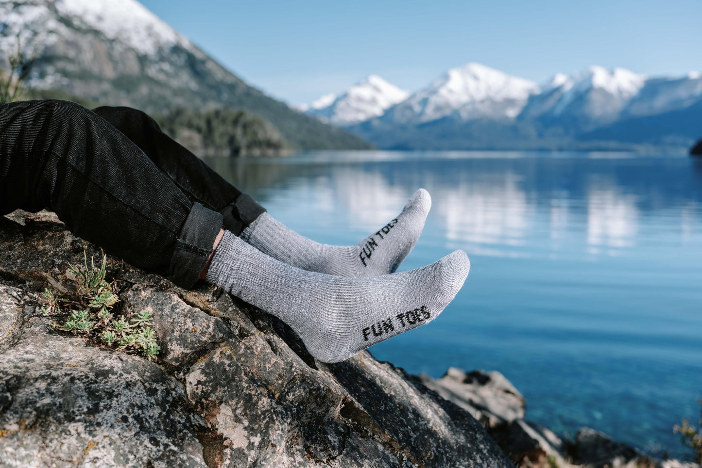 FUN TOES Merino Wool Socks For Men Hiking Boot Thermal Warm Cushioned Crew 6 Pairs (US, Numeric, 8, 12, Regular, Regular, Grey)
