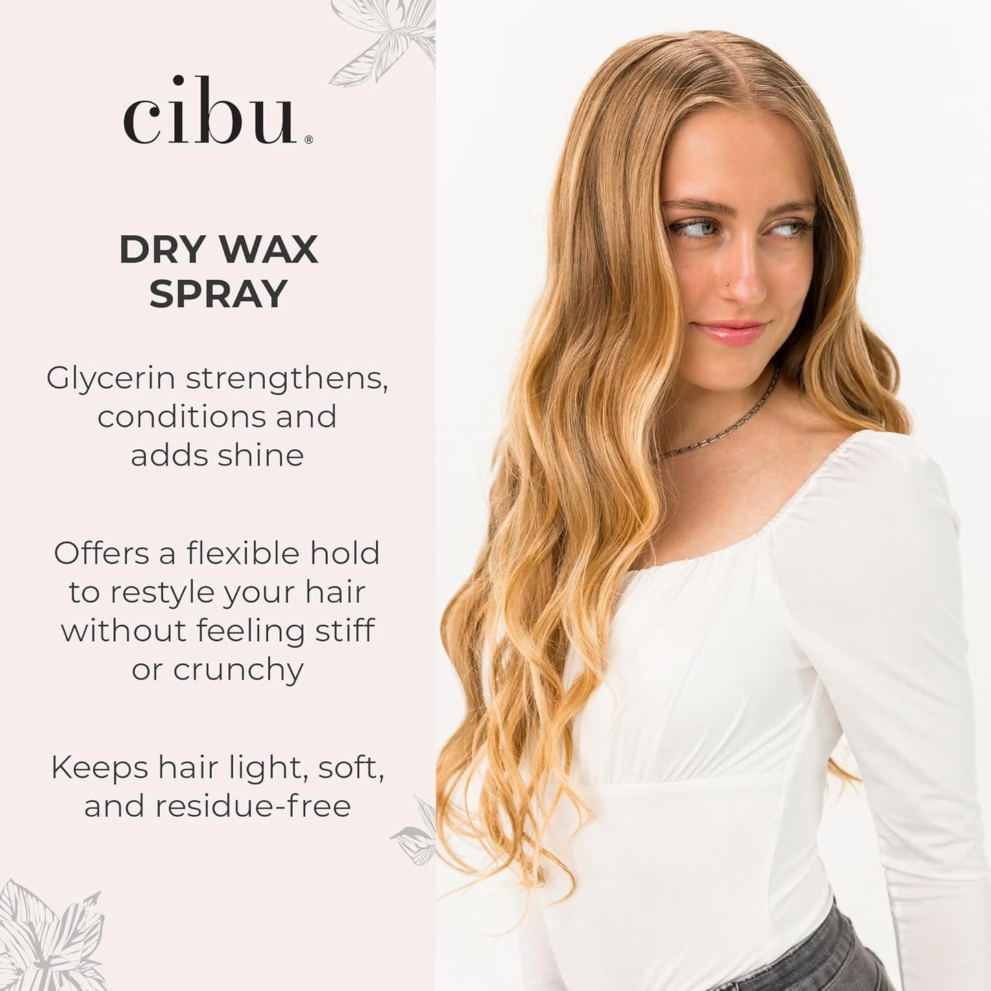Cibu Dry Wax Spray - Alcohol-Free Flexible Hold Hair Styling Spray for Effortless Texture | 4.5oz Non-Greasy Formula