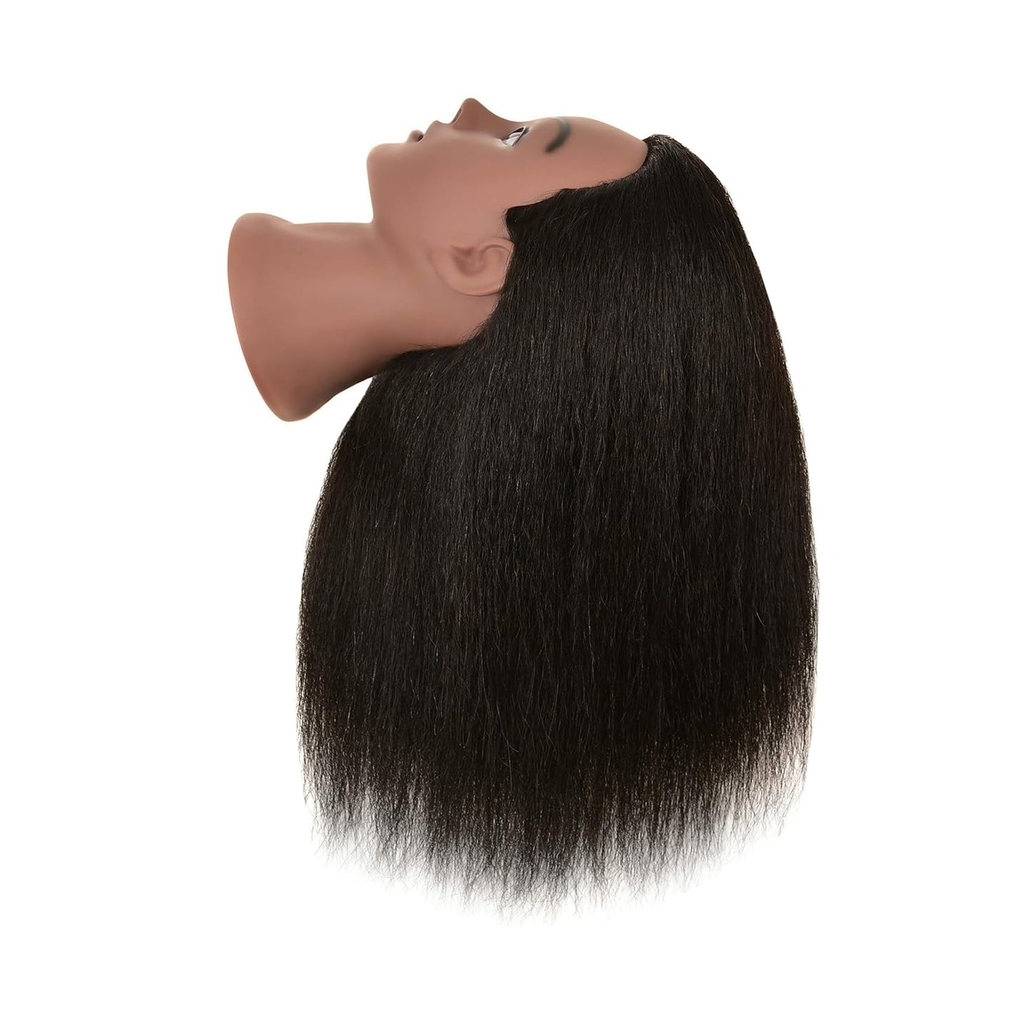 Real Human Hair Mannequin Head - Cosmetology Practice Doll with Stand for Braiding & Styling | 100% Authentic Hair
