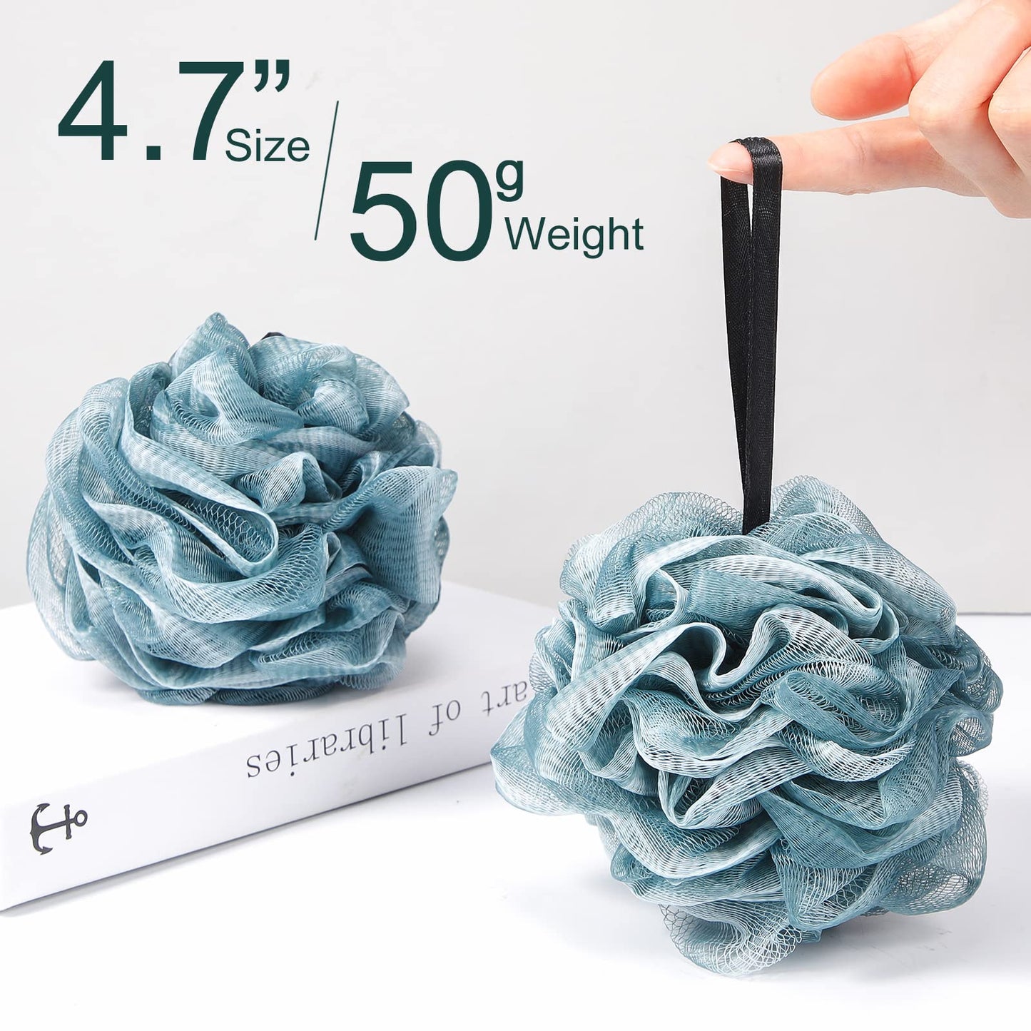 Sunnyray 24 Pack Shower Loofah Bath Sponge Bulk Soft Loofah Exfoliating Body Scrubber Mesh Shower Puff Pouf Ball for Women and Men Bathroom