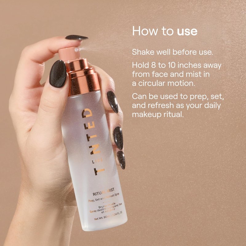 Live Tinted Ritual Mist Prep, Set, and Refresh Makeup Setting Spray - Long-Lasting Finish for Up to 16HR Wear - Lightweight and Waterproof Formula