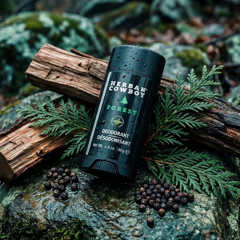 Herban Cowboy Forest Aloe Infused Deodorant with Hints of Cedar, Mandarin, and Black Pepper (2.8 oz) (2 Pack, Forest)
