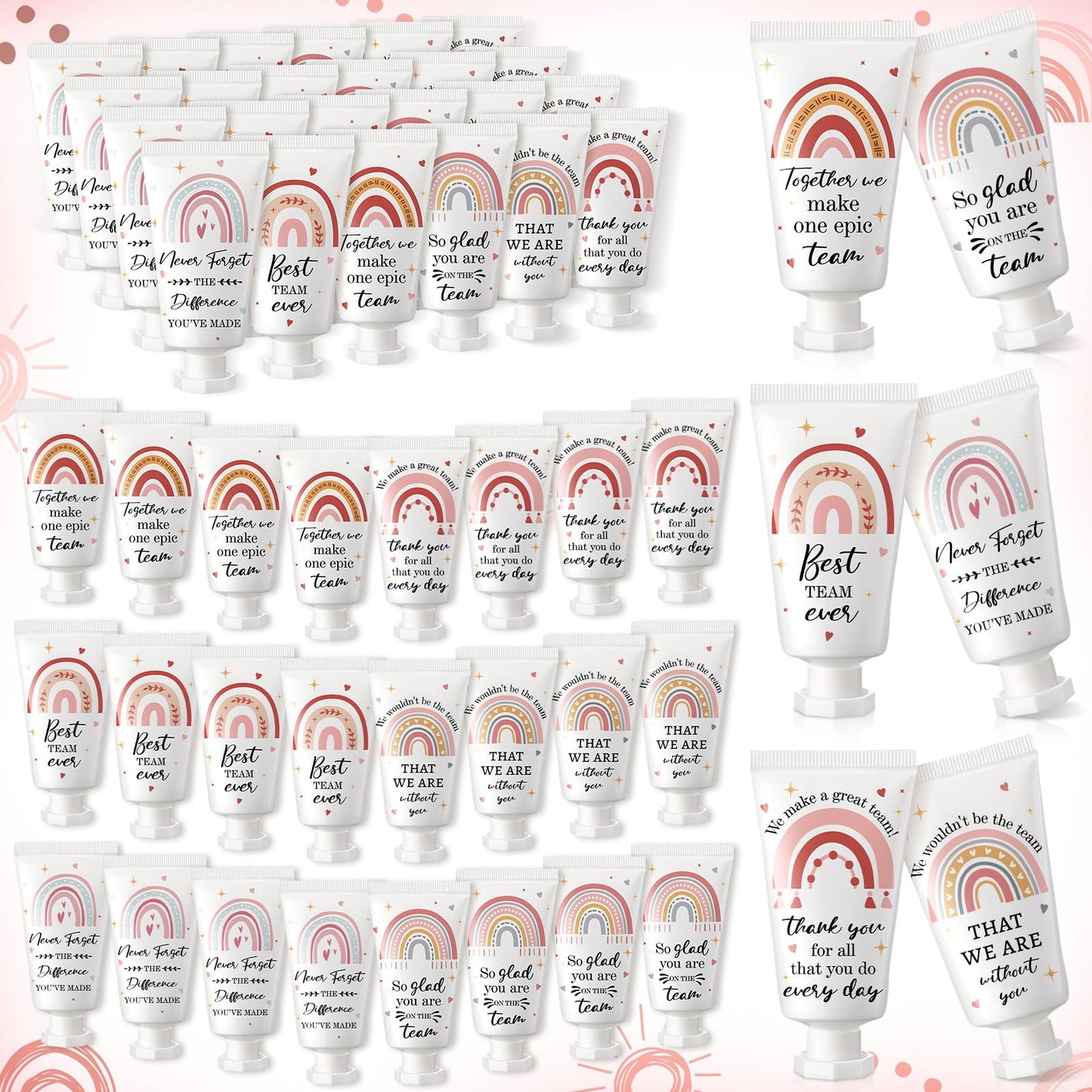 Sacubee 36 Pack American Teachers' Day Employee Appreciation Team Gifts Bulk Travel Size Hand Cream Inspirational Thank You Gifts Small Hand Lotions for Women Mothers Day Crna Nurse Employees Staff