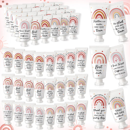 Sacubee 36 Pack American Teachers' Day Employee Appreciation Team Gifts Bulk Travel Size Hand Cream Inspirational Thank You Gifts Small Hand Lotions for Women Mothers Day Crna Nurse Employees Staff