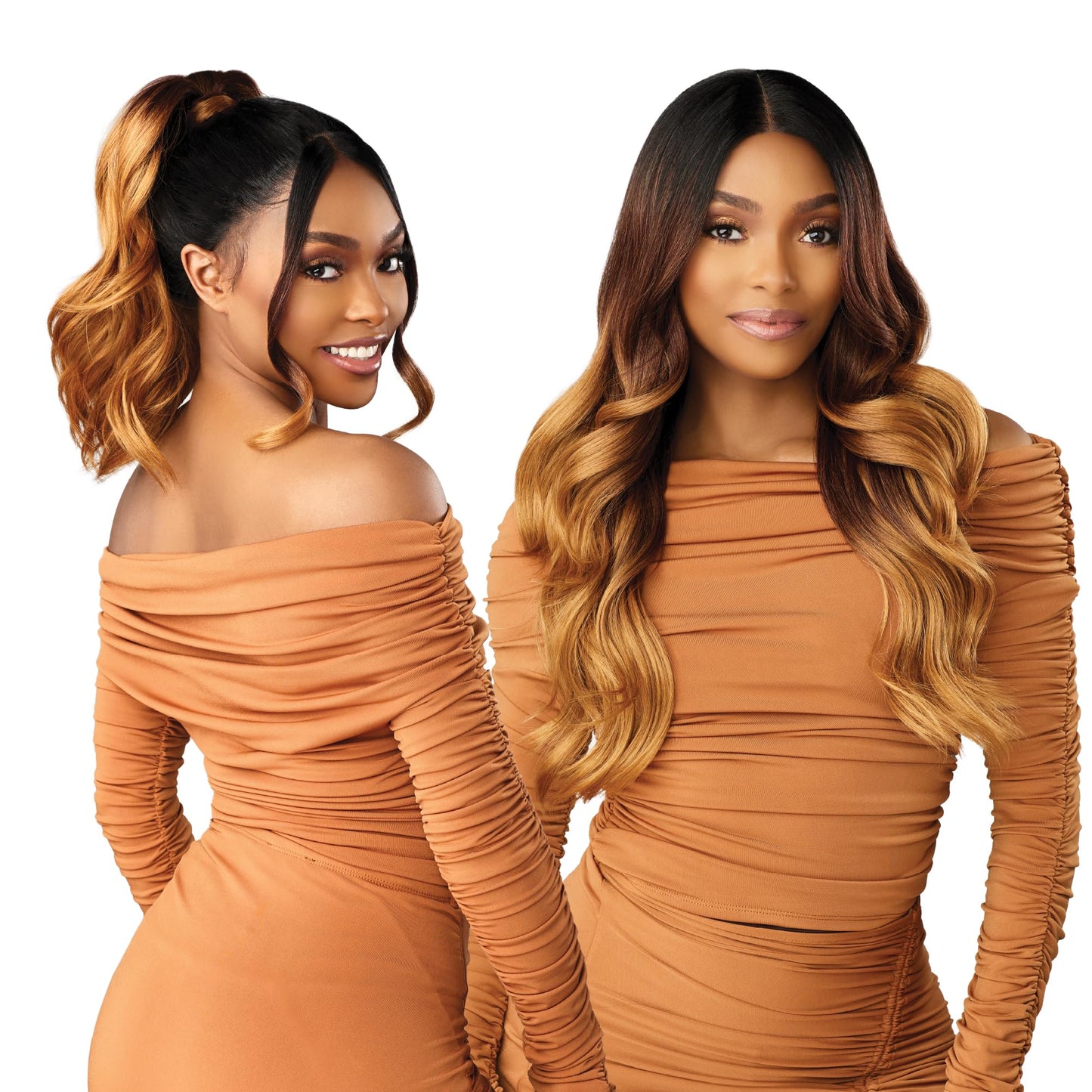 Sensationnel Butta 360 Lace Wig - Unit 9 Wider Laceparting Glueless Synthetic Preplucked Hairline (1B OFFBLACK)