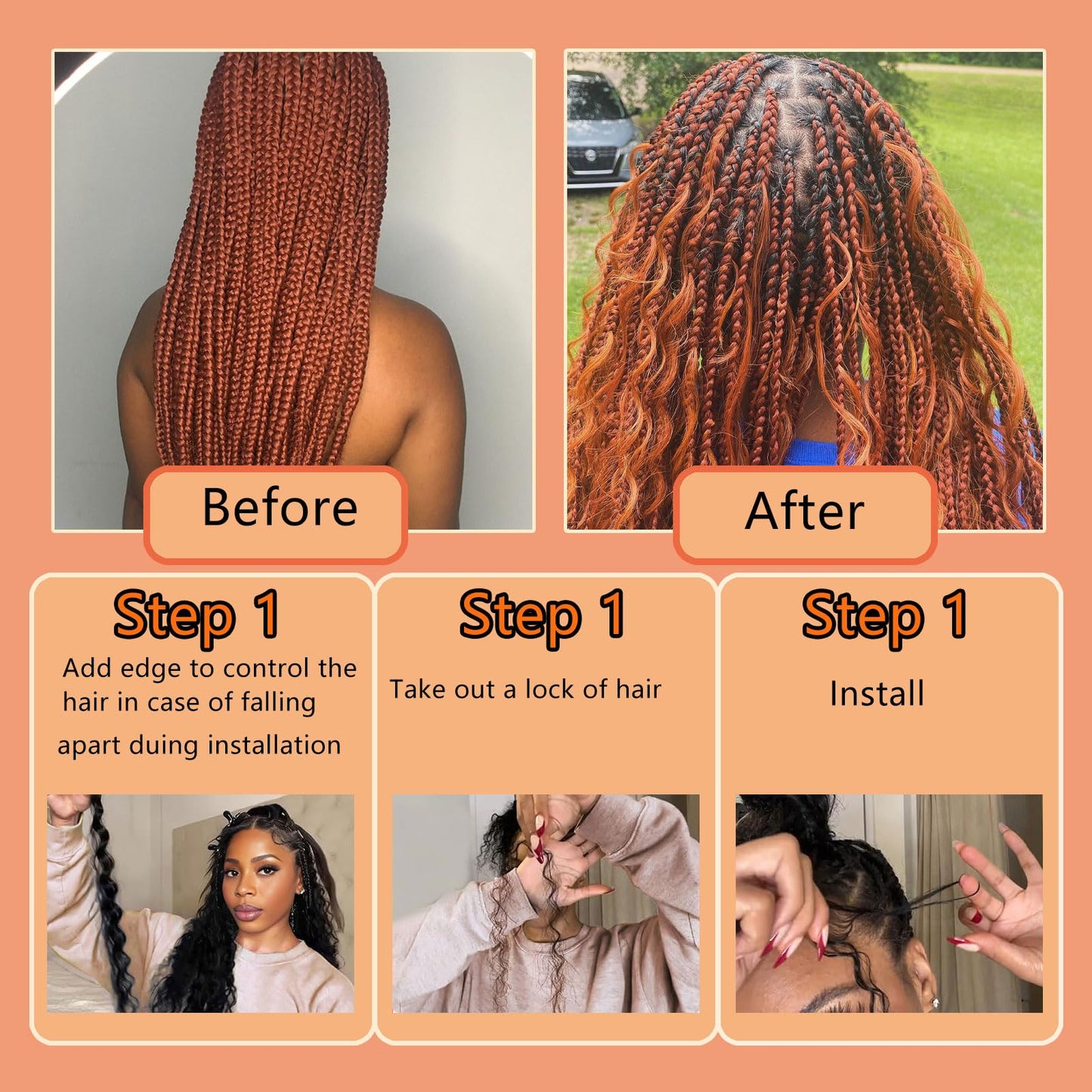 Ginger Human Braiding Hair 16 Inch 100 g 2 Bundle Deep Water Wave Bulk Human Hair for Braiding Curly Human Hair for Boho Braids Wet and Wavy Human Hair Extensions No Weft Micro Braiding Hair