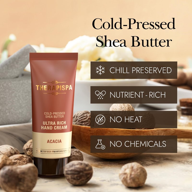 THERAPISPA Ultra Rich Hand Cream – Intensive Hydration & Repair for Dry, Chapped Hands | Enriched with Shea Butter, Ceramides, Niacinamide (B3) & Panthenol (B5) (Acacia, 2.0 oz, Pack of 1)