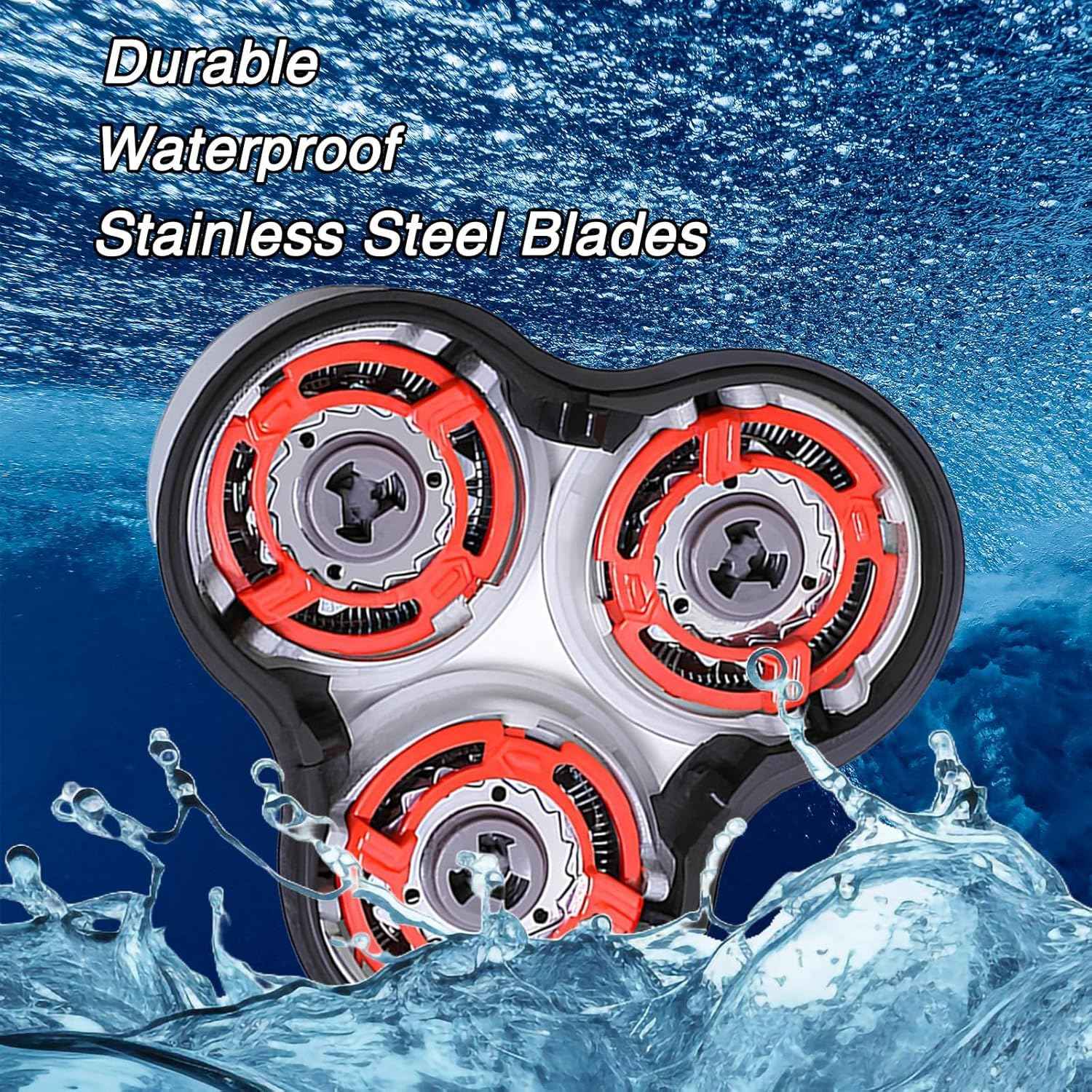 SH90 Replacement Heads Compatible with Philips Norelco Series 9000, SH90/62 Shaver complete Heads for Philips Series 9000(S9xxx) 8000(S8xxx), Upgrade Replacement Blades with Base Bracket