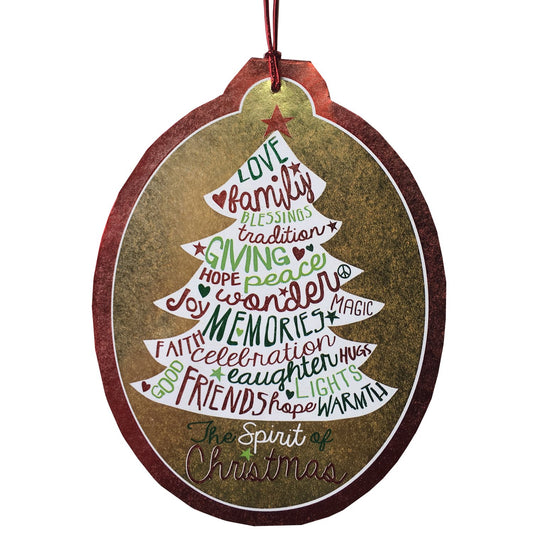 Jillson Roberts 6-Count Cardornament Hanging Christmas Cards with Envelopes Available in 12 Designs, Friends and Memories