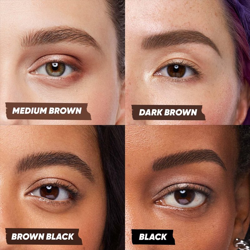 Kosas Brow Pop Nano Eyebrow Pencil – Ultra-Fine 1mm Micro Brow Pencil with Spoolie, Medium Brown