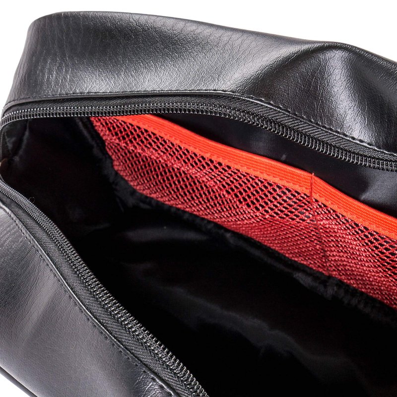 SHANY Dopp Kit and Travel Toiletry Bag – Zippered Faux Leather Grooming Organizer with 2 Internal and 1 External Pockets – Black PU, 11.000" X 8.000" X 3.000", (SH-NT1005-BK)