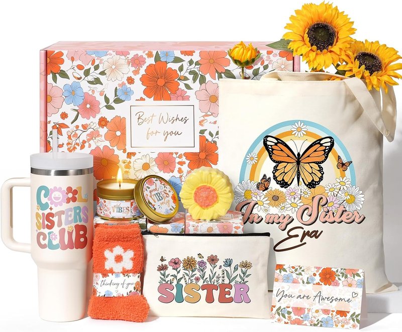 Sister Gifts | Thoughtful Birthday & Mother's Day Gifts for Sisters | 40 OZ Tumbler & Tote Bag Set